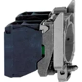 Schneider Electric ZB4BZ1053 Hilfsschalterblock mit Befestigungsflansch, Harmony XB4, Metall, 22mm, 30mm, 1S+1Ö, Flachsteckanschluss
