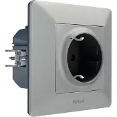 Legrand 752394 Valena Life with Netatmo Schutzko-Steckdose Farbe: Aluminium
