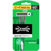 Wilkinson Wilkinson Quattro Essential 4 Sensitive Precision 3 Rasierer + 1 4 Einwegklingen