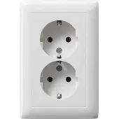 Gira Steckdose 2f rws glz Standard 55 UP IP20 VP
