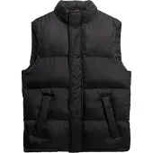 Superdry für Herren. M5012246A Tech Padded Vest schwarz (XL), Lässig, Nylon