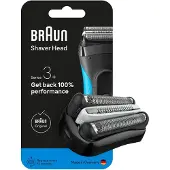 Braun - Series 3+ Electric Shaver ORIGINAL Replacement Head, 32B - Black