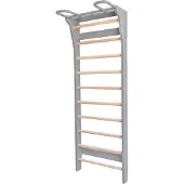 FitWood of Scandinavia Sprossenwand "Aarni", Grau mit Holzsprossen