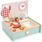 Tender Leaf Toys spielgarnitur Küchenzeile 29 cm Holz 12-teilig