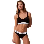 Calvin Klein String "MODERN COTTON", Damen, Gr. XS (34), schwarz, Obermaterial: 53% Baumwolle, 35% Modal, 12% Elasthan, UNDERWEAR, unifarben, Unterhosen String, mit breitem Bündchen, Topseller