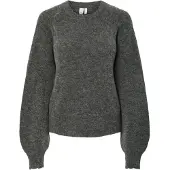 Y.A.S Y.a.s. Damen Pullover & Cardigans Yasjohi Ls Wool Blend Pullover - Donkergrijs - Größe S