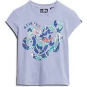 Superdry Floral Scripted Kurzarm-t-shirt