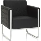 Hjh OFFICE ARUBA STEP | 1-Sitzer - Lounge Sofa Schwarz