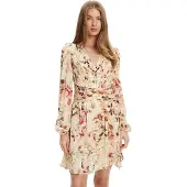 Guess Marciano GUESS Ls Romina Pleat Flar Natural Magnolia Pri Größe: L | Minikleider Outlet | Damen | Weiß