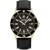 Swiss Military Hanowa Herrenuhr Quarzuhr schwarz / gold onesize Herren 42 SMWGB2100606, SMWGB2100611