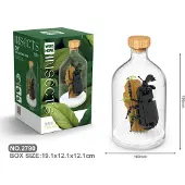 Tinisu Nashornkäfer Bausteine Modell Hirschkäfer Figur Klemmbausteine Flasche Micro-Bricks