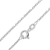 Trendor 28800 Damen-Kette 925 Silber Diamantierte Ankerkette 1,3 mm