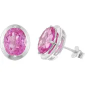Trendor 28989-20 Damen-Ohrringe 925 Silber Ohrstecker Pink