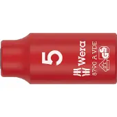 Wera 8790 A VDE Zyklop-Steckschlüsseleinsatz, isoliert, mit 1/4 zoll-Antrieb, 5 x 41 mm