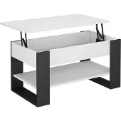 Vicco Couchtisch Lifto Weiß/Anthrazit 92 x 51 cm mit Liftfunktion, Model 55943
