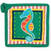 Excelsa Topflappen Corfù Baumwolle 20x20 cm Mehrfarbig