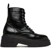 Tommy Hilfiger Schnürschuhe Tjw Chunky Shiny EN0EN02848 Schwarz