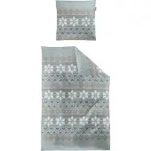 Irisette GmbH & Co. KG Feinbiber Bettwäsche Set Panda 8621 Farbe jade Größe 135x200+80x80