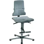 BIMOS Arbeitsdrehstuhl Sintec A mit Gleitern und Aufstiegshilfe Polypropylen Sitz-Höhe 580-850mm - S9801 -1000