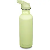 Klean Kanteen Classic Water Bottle 1011199 Shadow Lime, Flip Seal Sport Cap, Trinkflasche, 800 ml