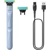 Philips Norelco OneBlade OneBlade 1st Shave QP1324/20 1st Shave, Folienschaber, Blau, Contour-following technology; Dual protection system, Replace every 4 months*; QP215, QP225, 0,33 Jahr(e), Akku