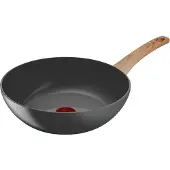 Tefal Renew C42519, Rund, Wok-/Bratpfanne, Grau, Keramik, Aluminium, Thermo-Punkt