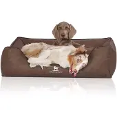 Knuffelwuff Cuddlewuff Kunstleder Hundebett Scottsdale XL 105 x 75cm braun