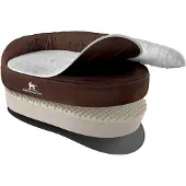 Knuffelwuff Orthopädisches Hundebett Jessy aus Nylongewebe M-L 100 x 65cm Braun
