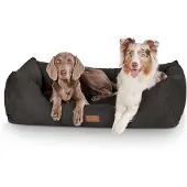 Knuffelwuff Hundebett Dreamline aus Velours XXL 120 x 85cm Schwarz