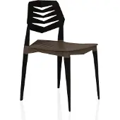 Hjh LIVING Flecharo Outdoor Gartenstuhl Besucherstuhl Kunststoff Braun Schwarz