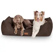 Knuffelwuff Hundebett Dreamline aus Velours XXL 120 x 85cm Braun