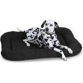Knuffelwuff Wasserfestes In und Outdoor Hundebett Lucky aus Nylongewebe XL 90 x 75cm Schwarz