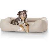 Knuffelwuff Hundebett Finlay aus Nylongewebe Übergröße XXXL 155 x 105cm Beige