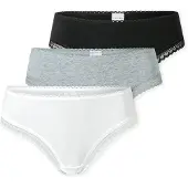 Schiesser String "Modern Multipacks" 3er Pack, Spitzenbänder, Baumwollmischung, Single Jersey