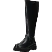 Lazamani Stiefel Damen Schwarz Leder
