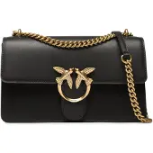 Pinko Umhängetasche Love One Classic DC Black - Antique Gold schwarz