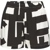 French Connection Pyjamashorts , Damen, Gr. 32, N-Gr, schwarz, weiß, gemustert, Web, Obermaterial: 100% Viskose, gemustert, loose fit kurz, Hosen Pyjamashorts, in gewebter Hemdenqualität