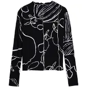 Desigual Bluse Londres 25WWTK49 Schwarz Regular Fit