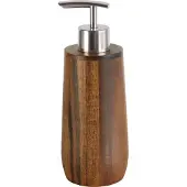 Kleine wolke Seifenspender "Acaia", braun, B:7cm H:19cm T:7cm, Dosierspender, Seifenspender, 0,17 Liter Inhalt