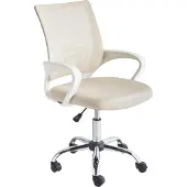 Beliani Bürostuhl Beige aus Stoff Höhenverstellbar Drehbar Modernes Design Schreibtischstuhl Drehstuhl für Home Office Büro