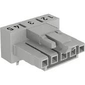 Wago 890-825/011-000 Buchse für Leiterplatten,abgewinkelt,5-polig,weiß 890825011000 - 50 Stück