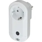 Brennenstuhl Funksteckdose Brematic mit Energiemessung, Smart Home, Reichweite 100 m, App-Steuerung