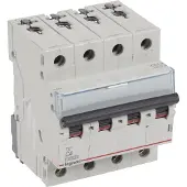 Legrand 404251 TX3 Leitungsschutzschalter C-Charakteristik, 4A, 4-polig, 10kA, 400VAC, 4TE