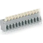 Wago 257-498 Leiterplattenklemme,Drücker,2,5 mm2,grau 257498 - 5 Stück