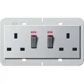 Gira 2f-Steckd. BS 13 A gesch. Kontroll + SH 278426