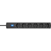 Kopp Universal Plus 6-Wege-Überspannungsschutz-Steckdose Grau - 233205001
