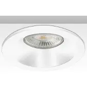 ISOLED Einbaurahmen rund mit Glaslinse, Lochausschnitt 72mm, weiß, für GU10/MR16 Spots