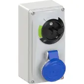Pce Feste Steckdose mit Schalter 0-1 klein 16A 3P 230V IP44 /mechanische Verriegelung/ 6113-6
