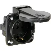 Pce 1036-0s Schutzko. Dose sw. ITA+DE 16A IP54