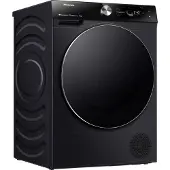 Hisense 7S Freistehender Wäschetrockner mit Wärmepumpe, 10 kg, Freistehend, Frontlader, Wärmepumpe, Schwarz, Tasten, Drehregler, Berührung, Rechts